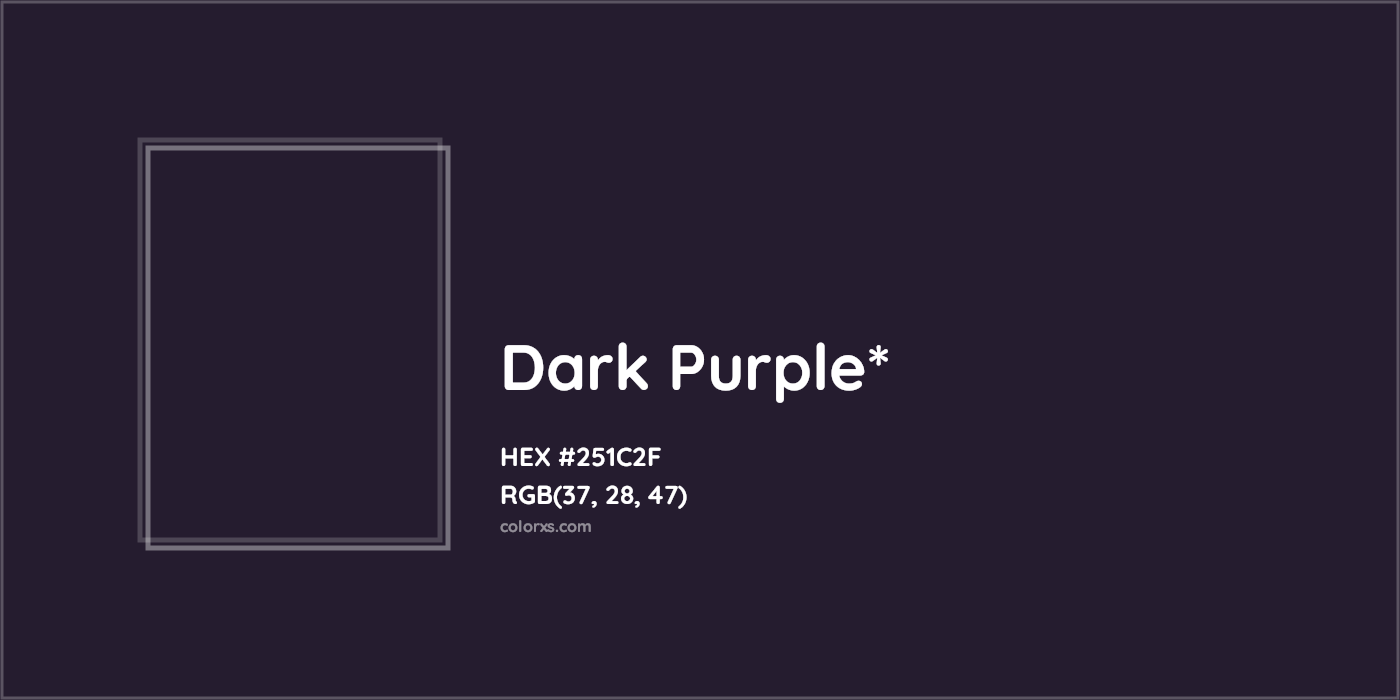 HEX #251C2F Color Name, Color Code, Palettes, Similar Paints, Images