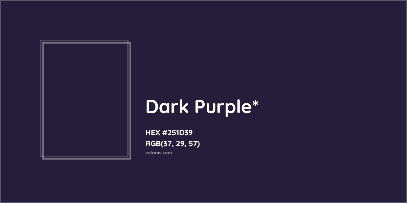 HEX #251D39 Color Name, Color Code, Palettes, Similar Paints, Images