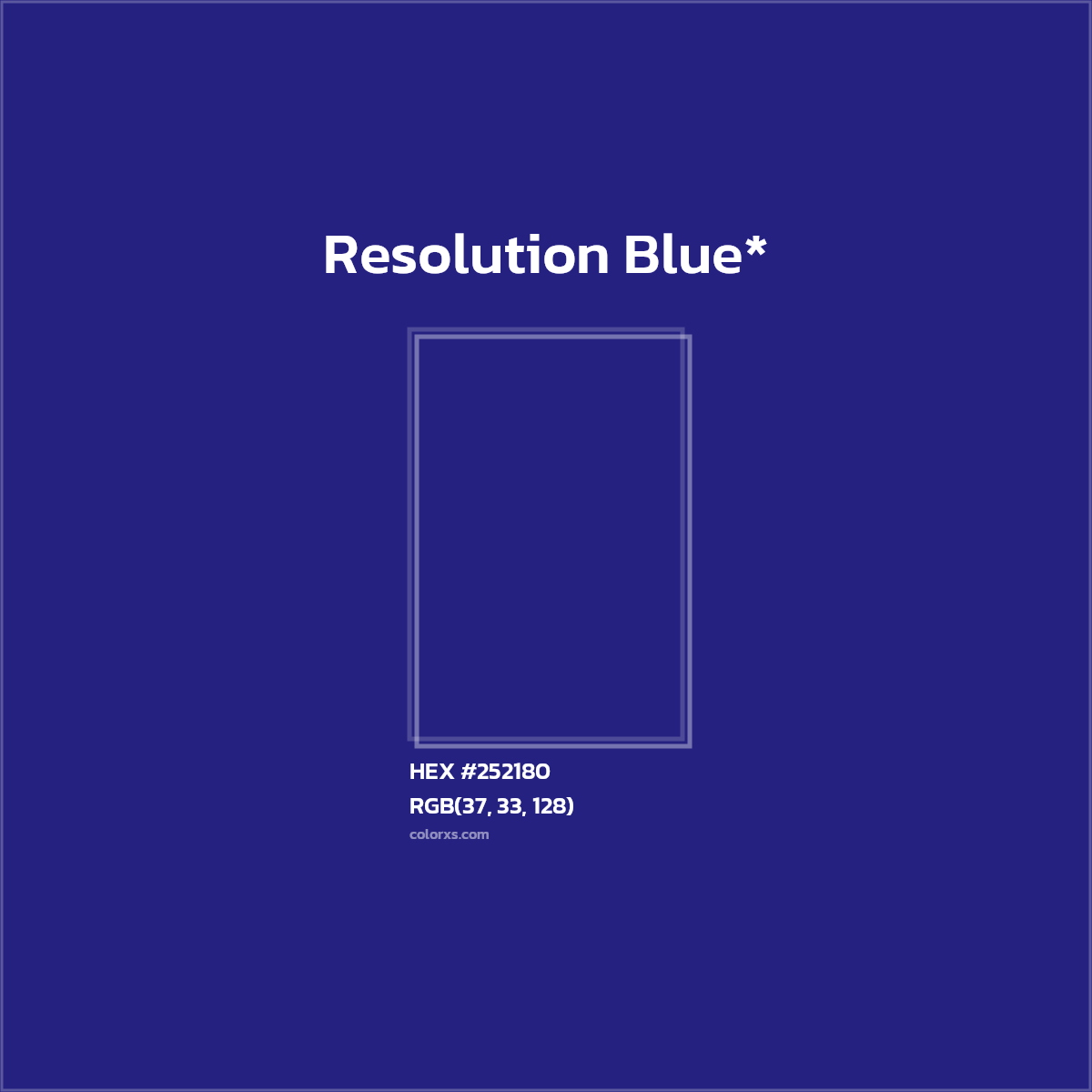 HEX #252180 Color Name, Color Code, Palettes, Similar Paints, Images