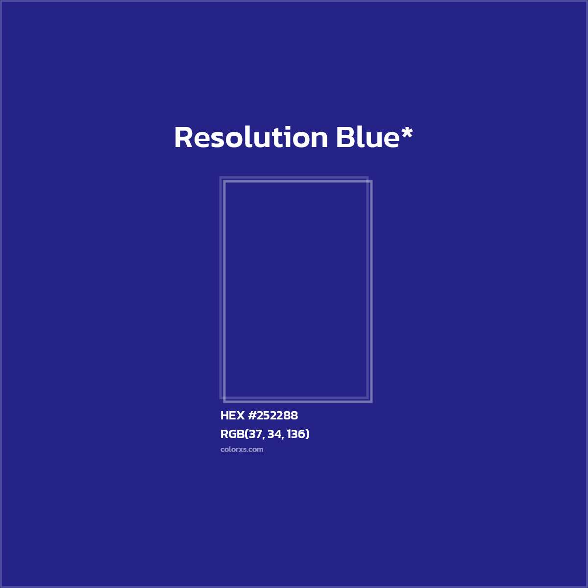 HEX #252288 Color Name, Color Code, Palettes, Similar Paints, Images
