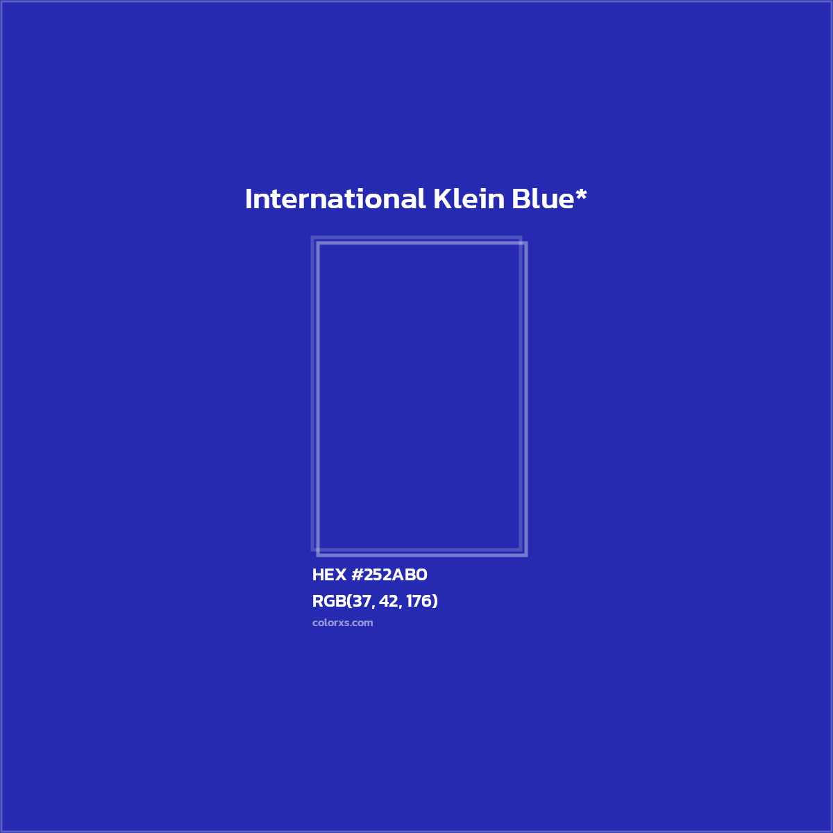HEX #252AB0 Color Name, Color Code, Palettes, Similar Paints, Images