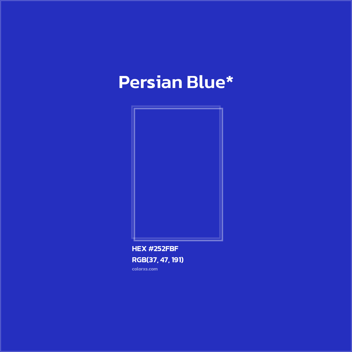 HEX #252FBF Color Name, Color Code, Palettes, Similar Paints, Images