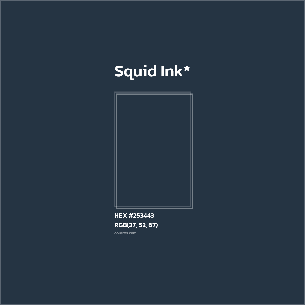 HEX #253443 Color Name, Color Code, Palettes, Similar Paints, Images