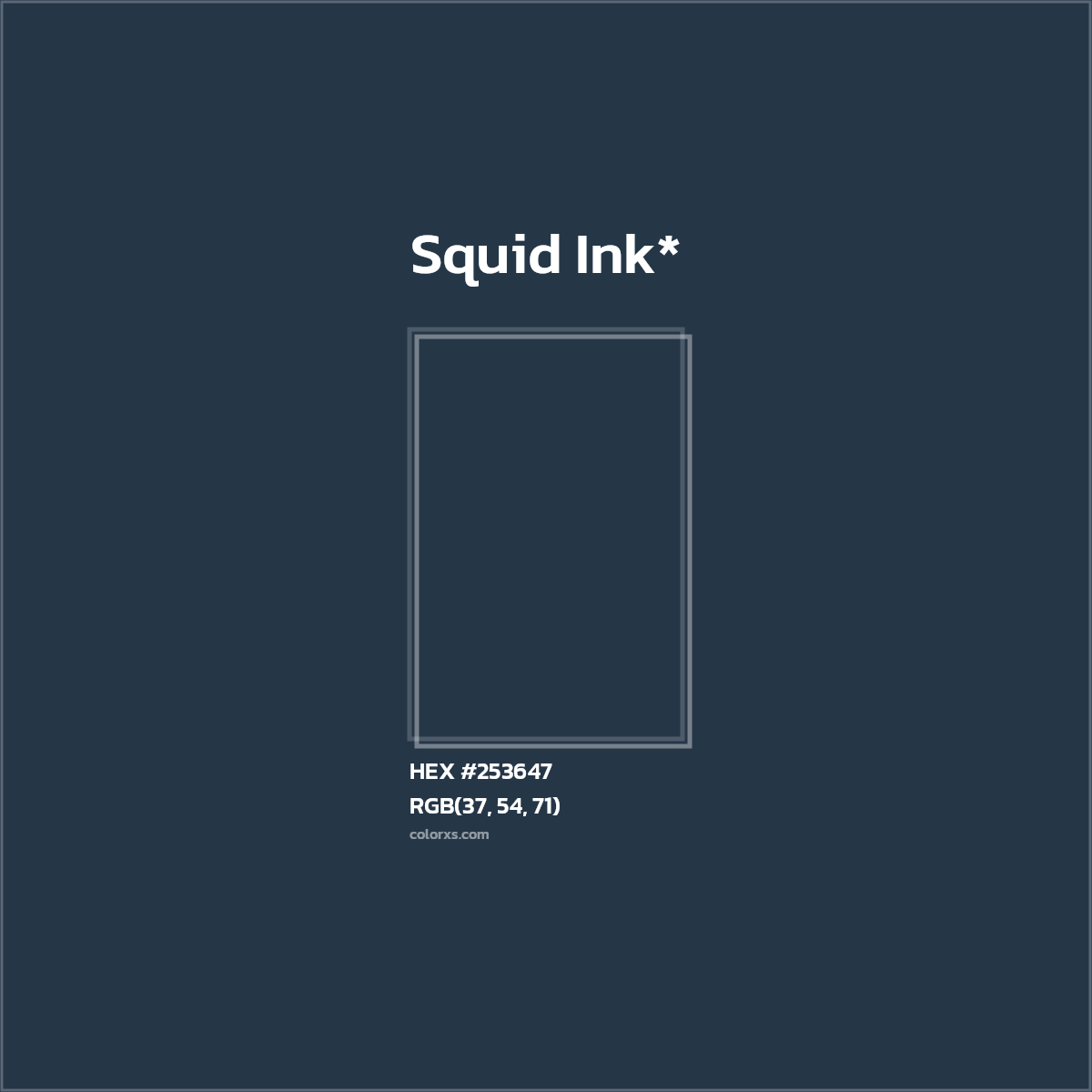 HEX #253647 Color Name, Color Code, Palettes, Similar Paints, Images