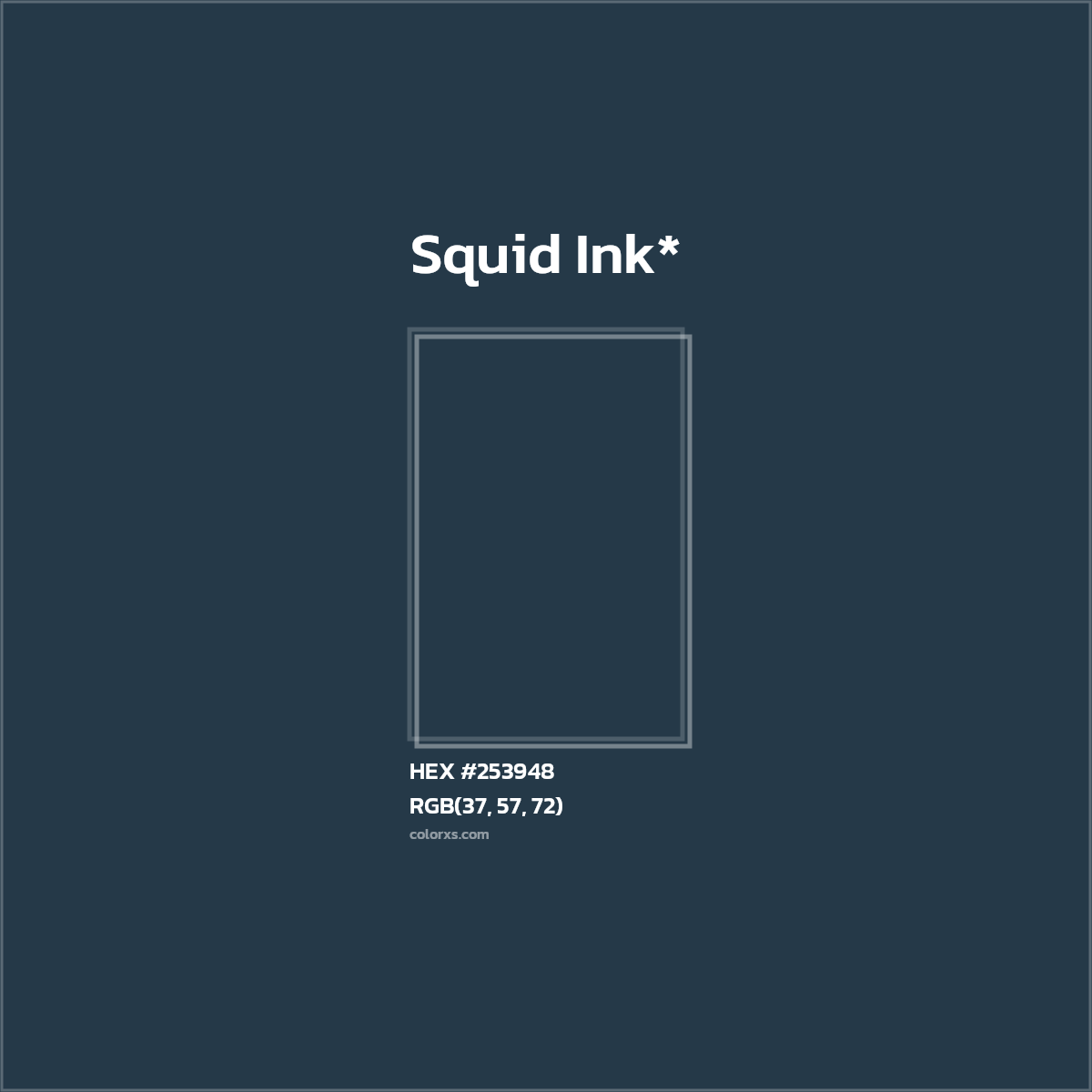 HEX #253948 Color Name, Color Code, Palettes, Similar Paints, Images