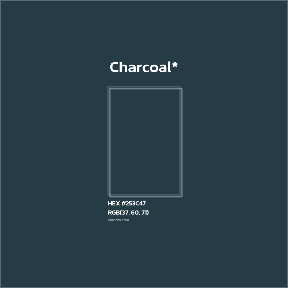 HEX #253C47 Color Name, Color Code, Palettes, Similar Paints, Images
