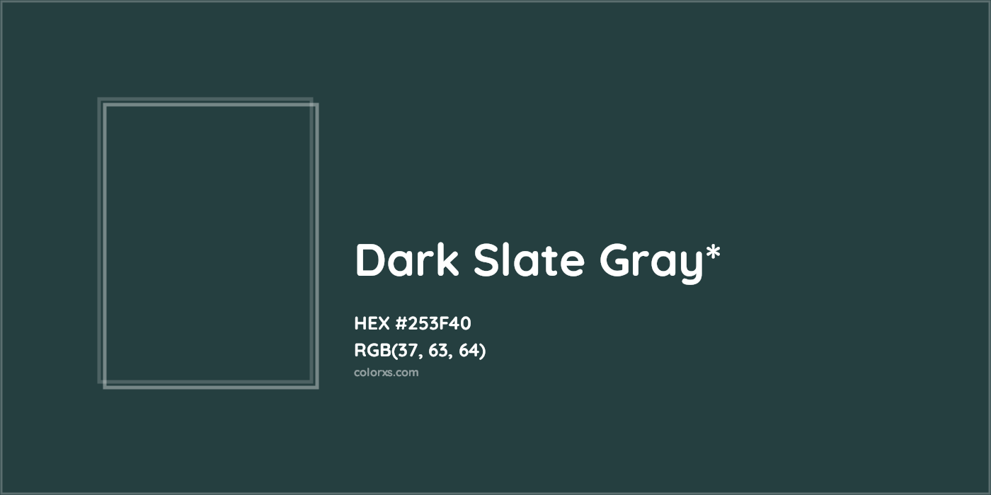 HEX #253F40 Color Name, Color Code, Palettes, Similar Paints, Images