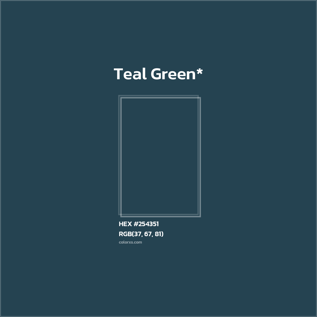 HEX #254351 Color Name, Color Code, Palettes, Similar Paints, Images