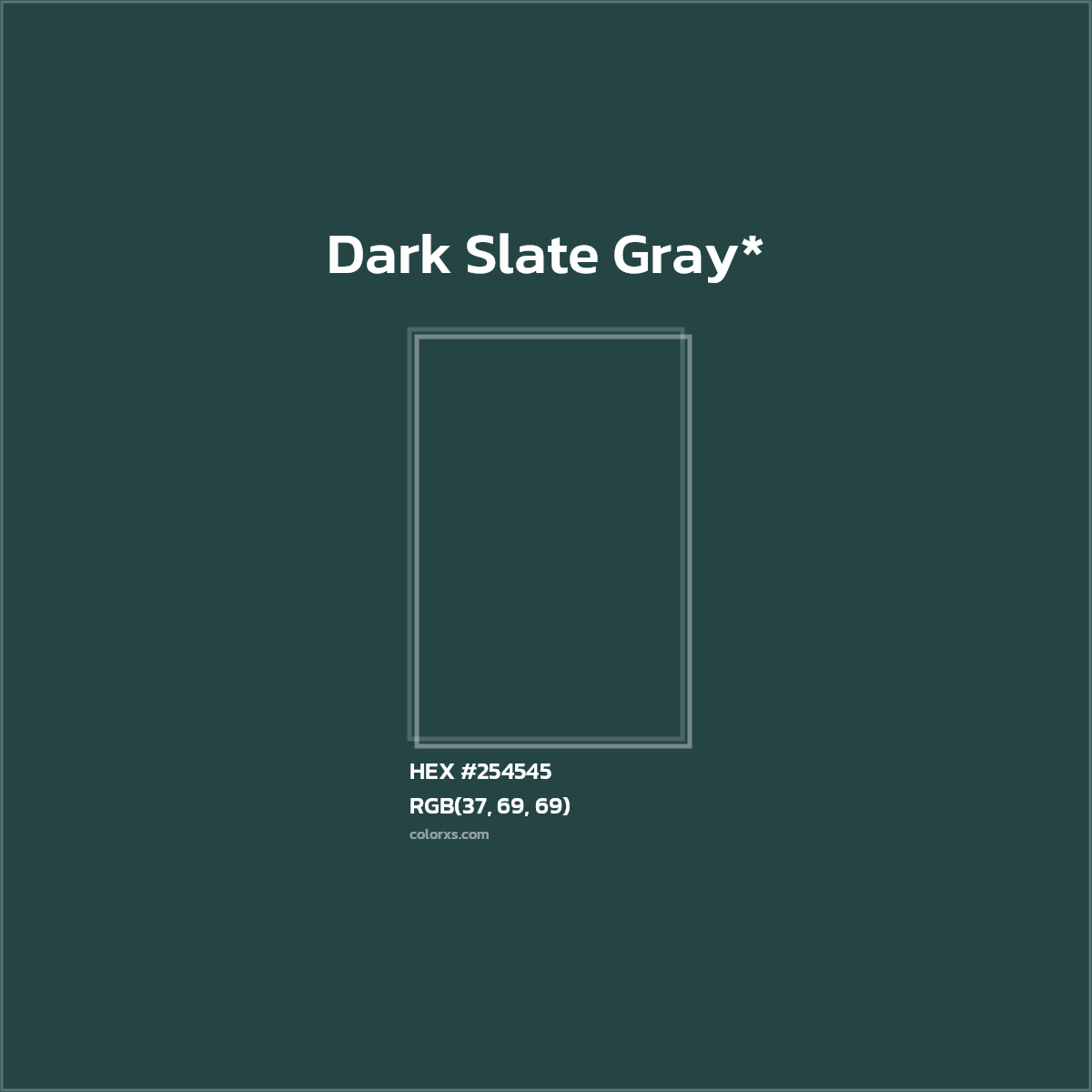 HEX #254545 Color Name, Color Code, Palettes, Similar Paints, Images