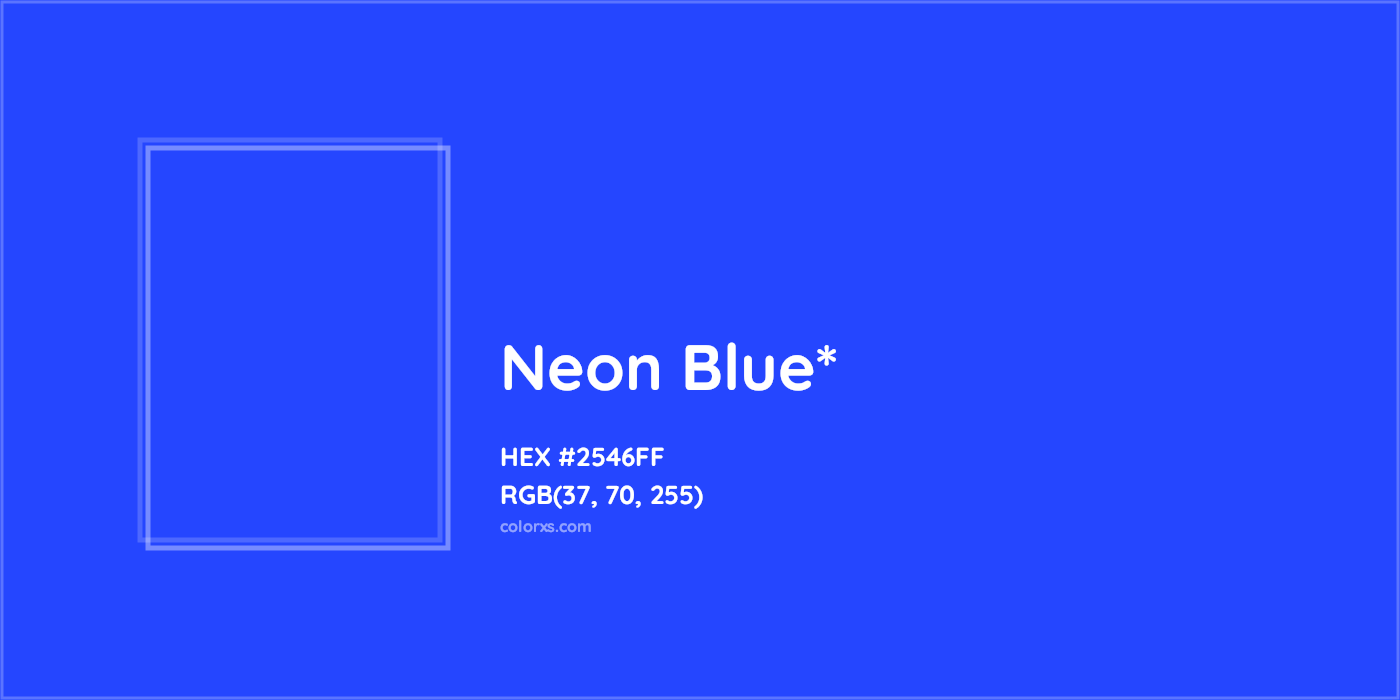 HEX #2546FF Color Name, Color Code, Palettes, Similar Paints, Images