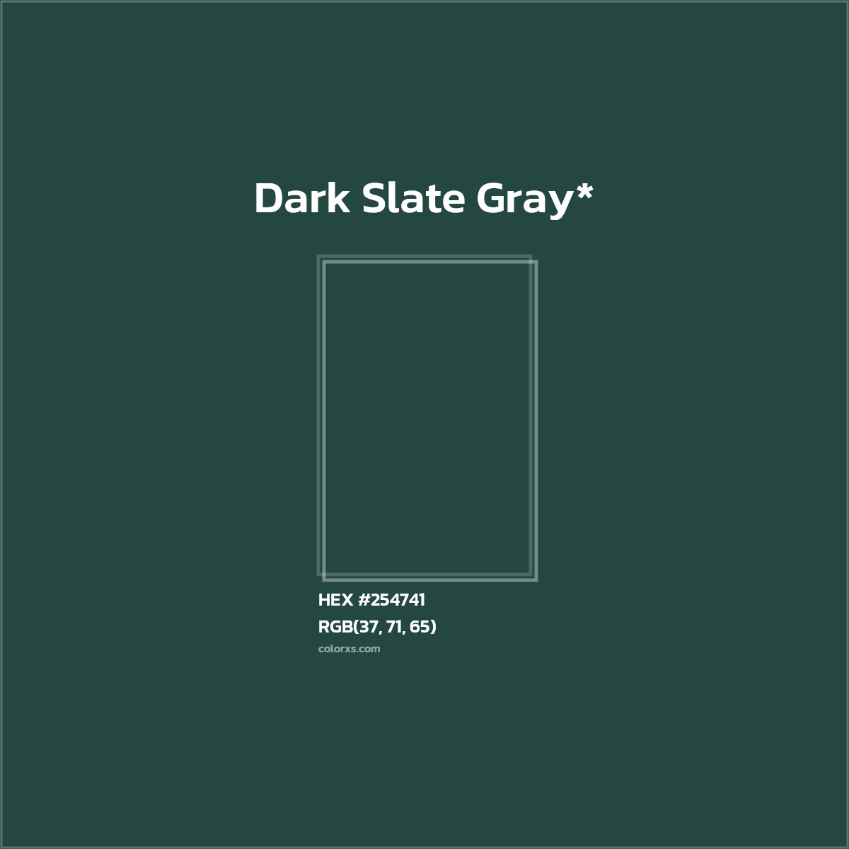 HEX #254741 Color Name, Color Code, Palettes, Similar Paints, Images