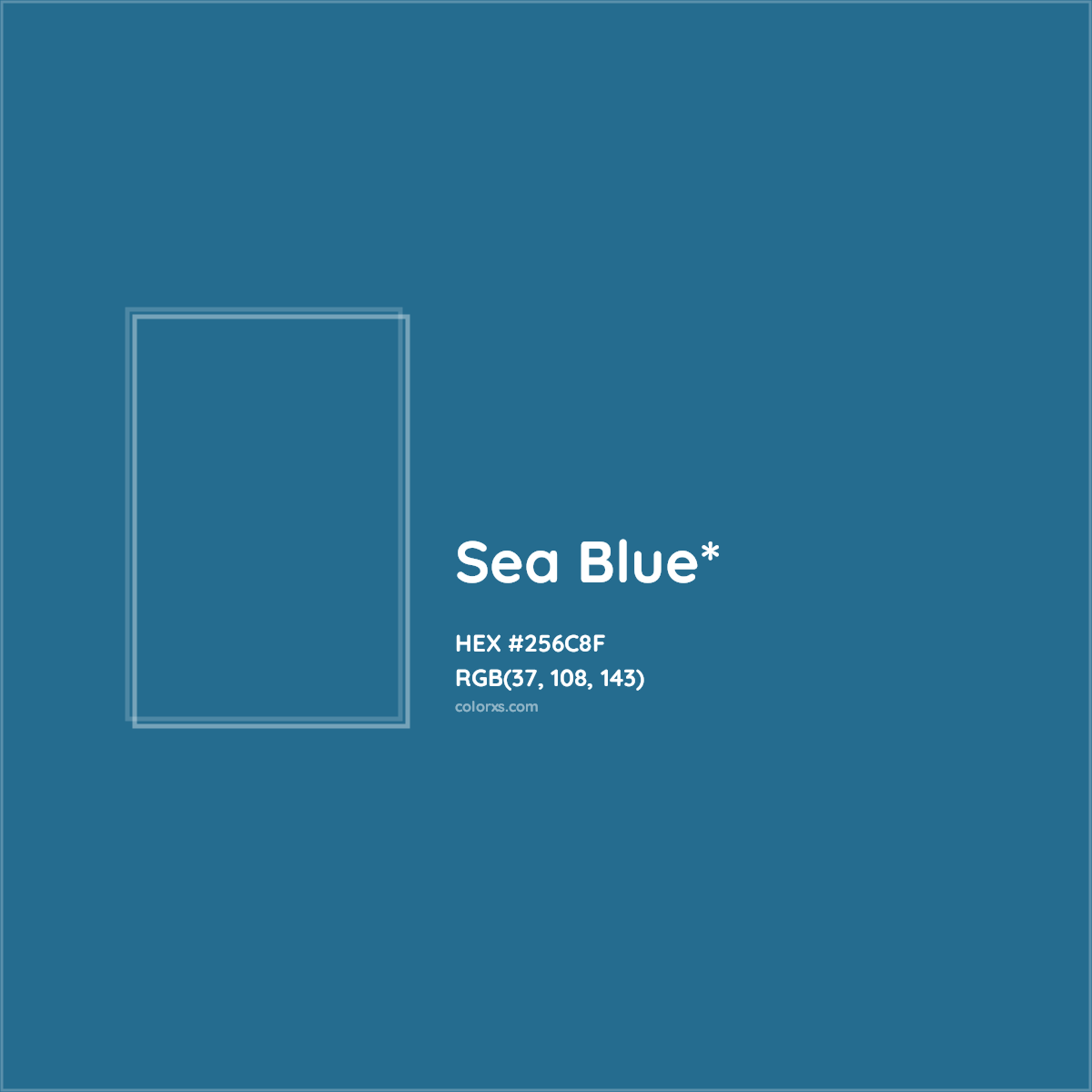 HEX #256C8F color name, color code and palettes - colorxs.com