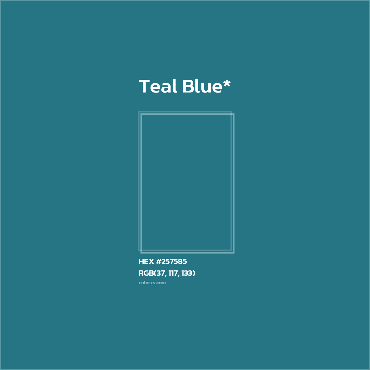 HEX #257585 Color Name, Color Code, Palettes, Similar Paints, Images