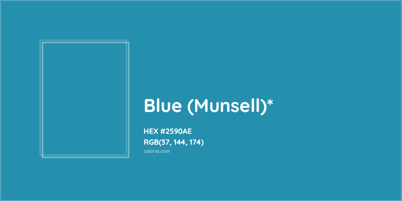 HEX #2590AE Color Name, Color Code, Palettes, Similar Paints, Images