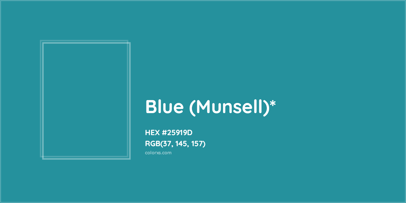 HEX #25919D Color Name, Color Code, Palettes, Similar Paints, Images