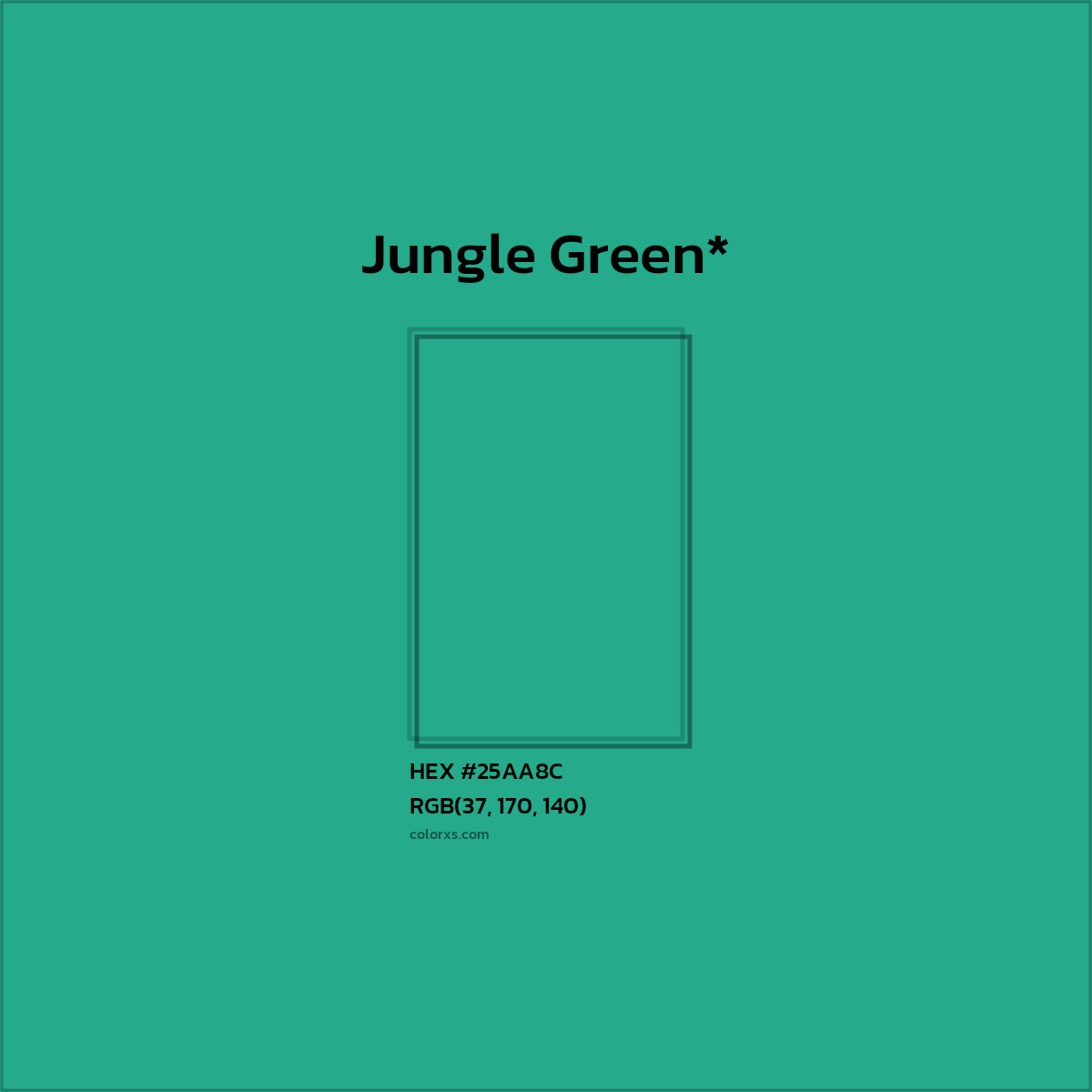 HEX #25AA8C Color Name, Color Code, Palettes, Similar Paints, Images