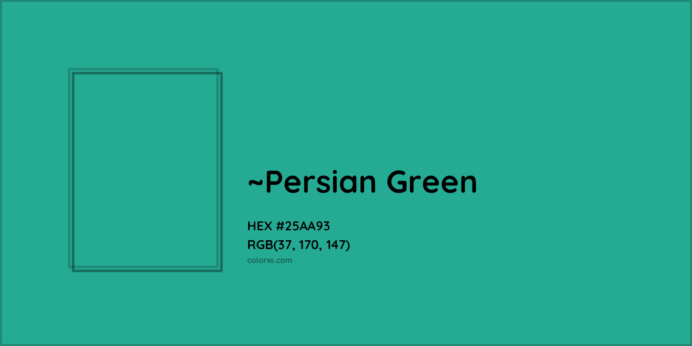 HEX #25AA93 Color Name, Color Code, Palettes, Similar Paints, Images