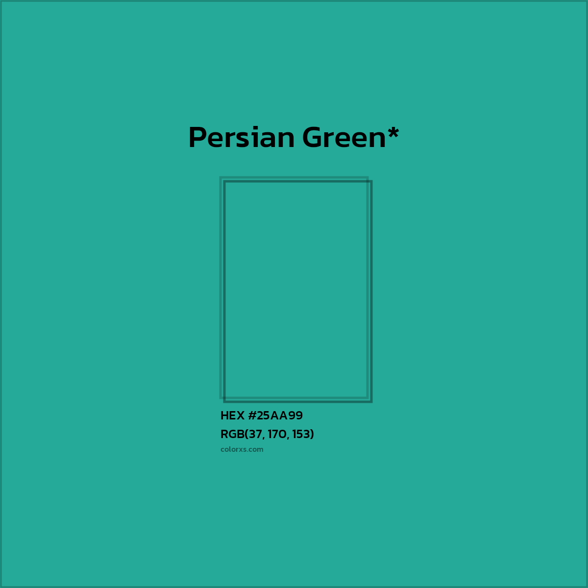 HEX #25AA99 Color Name, Color Code, Palettes, Similar Paints, Images