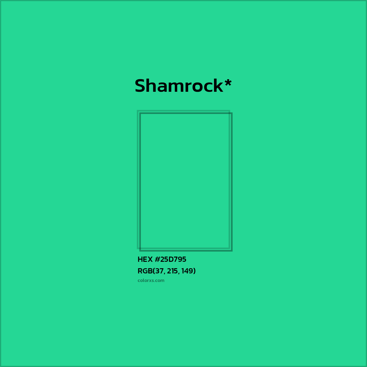 HEX #25D795 Color Name, Color Code, Palettes, Similar Paints, Images