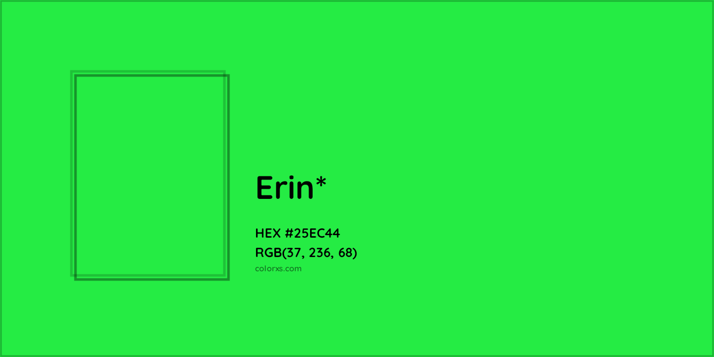 HEX #25EC44 Color Name, Color Code, Palettes, Similar Paints, Images