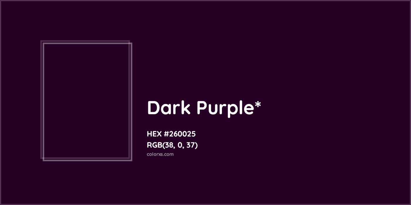 HEX #260025 Color Name, Color Code, Palettes, Similar Paints, Images