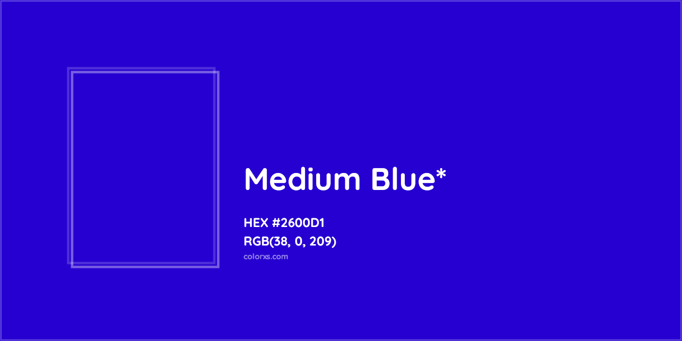 HEX #2600D1 Color Name, Color Code, Palettes, Similar Paints, Images