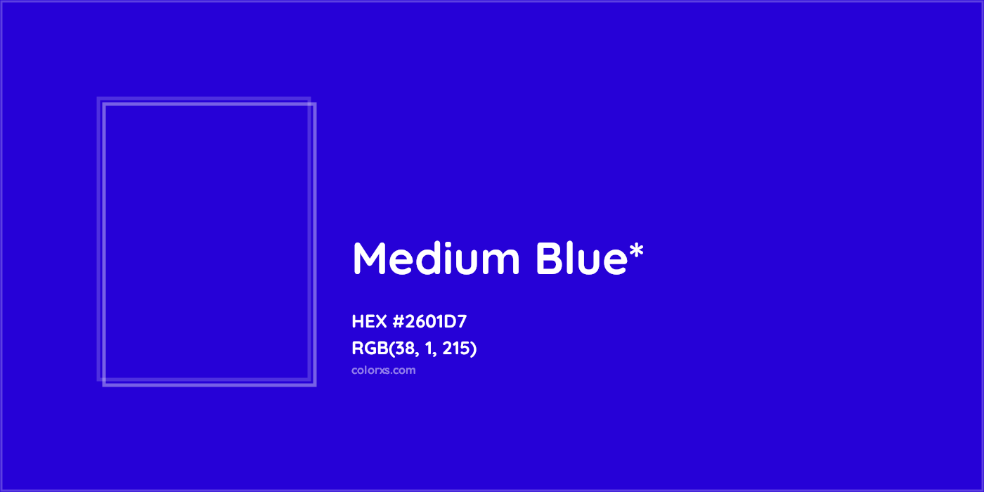 HEX #2601D7 Color Name, Color Code, Palettes, Similar Paints, Images