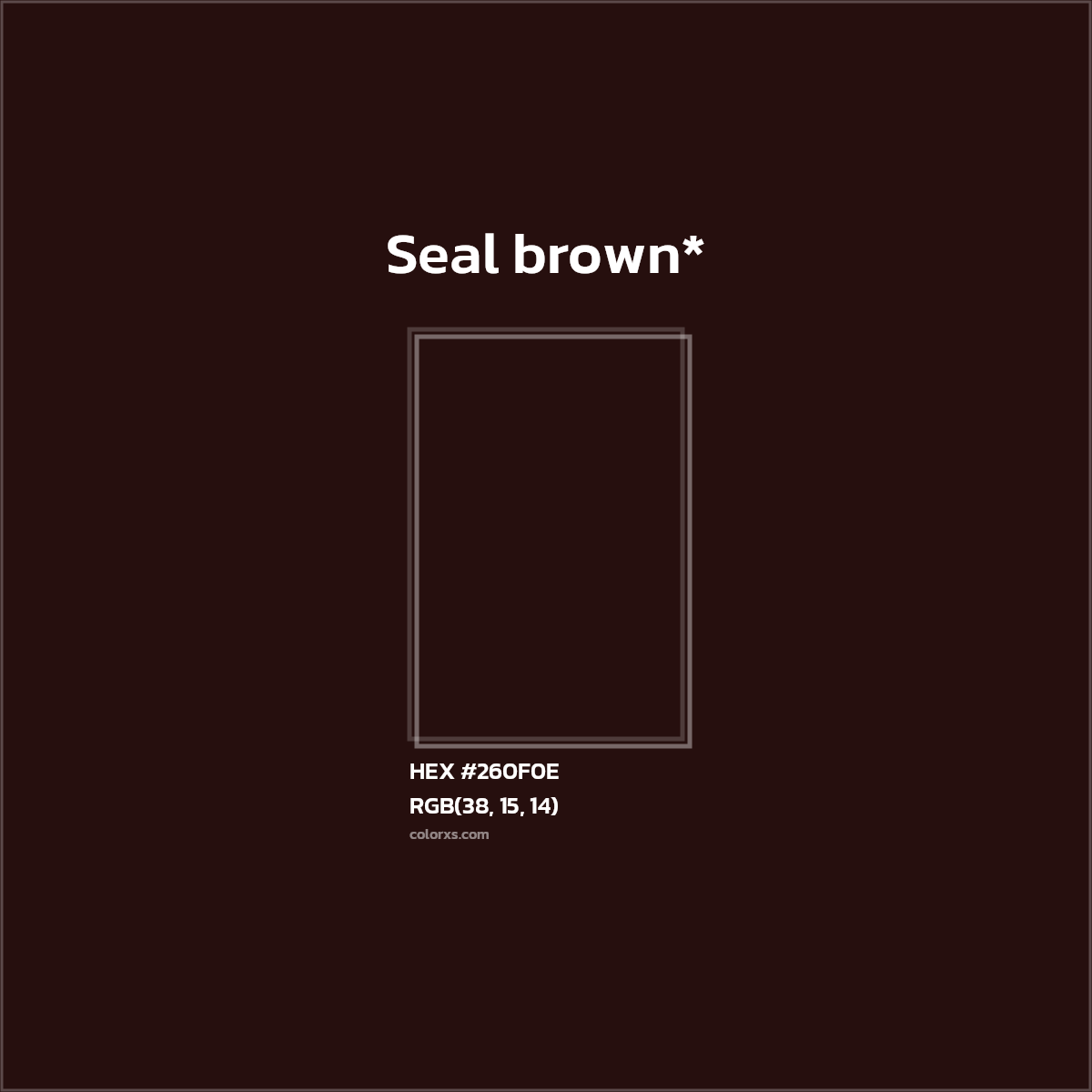 HEX #260F0E Color Name, Color Code, Palettes, Similar Paints, Images