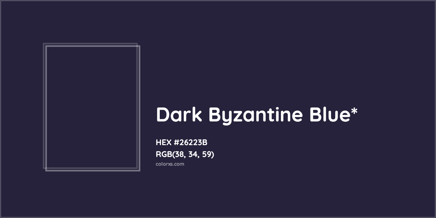 HEX #26223B Color Name, Color Code, Palettes, Similar Paints, Images