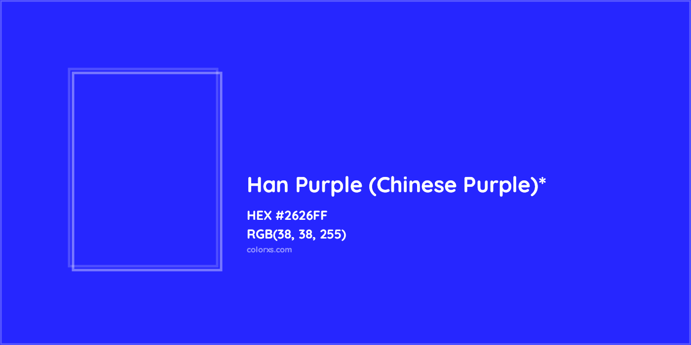 HEX #2626FF Color Name, Color Code, Palettes, Similar Paints, Images