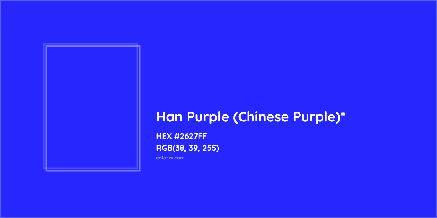 HEX #2627FF Color Name, Color Code, Palettes, Similar Paints, Images