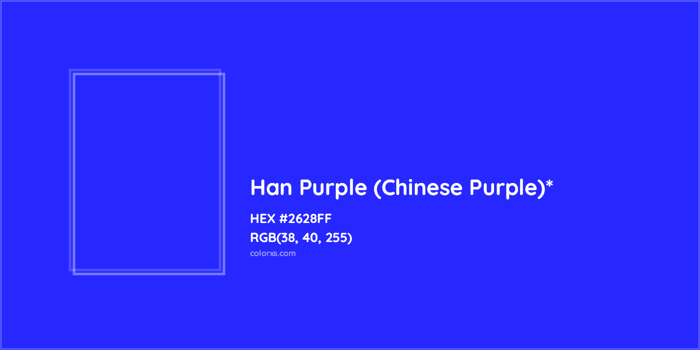 HEX #2628FF Color Name, Color Code, Palettes, Similar Paints, Images