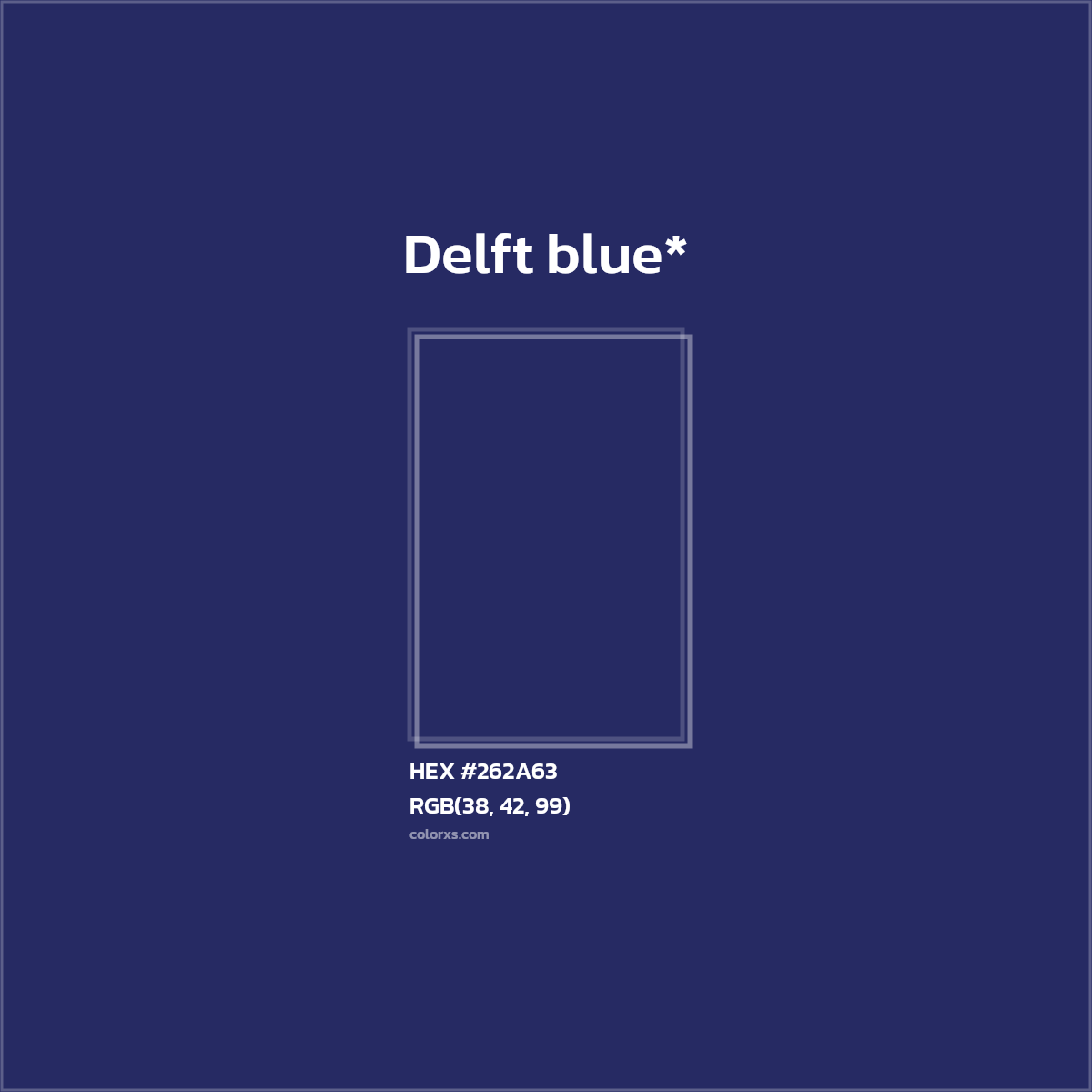 HEX #262A63 Color Name, Color Code, Palettes, Similar Paints, Images