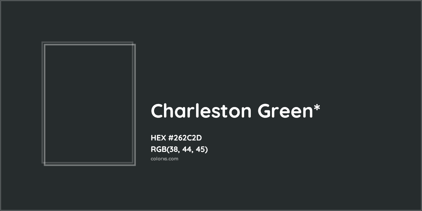 HEX #262C2D Color Name, Color Code, Palettes, Similar Paints, Images