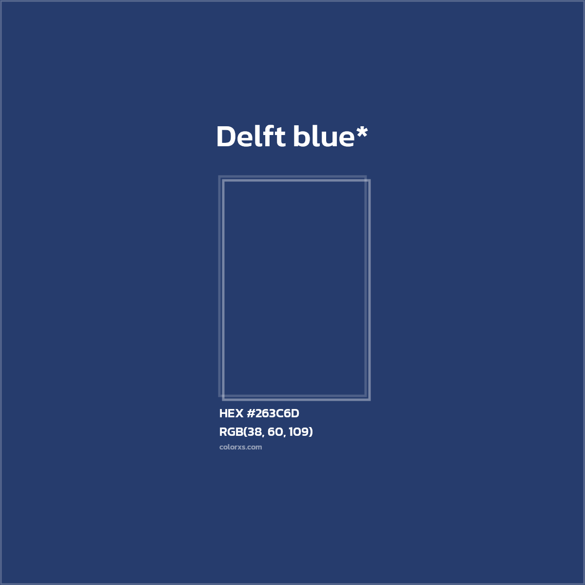HEX #263C6D Color Name, Color Code, Palettes, Similar Paints, Images
