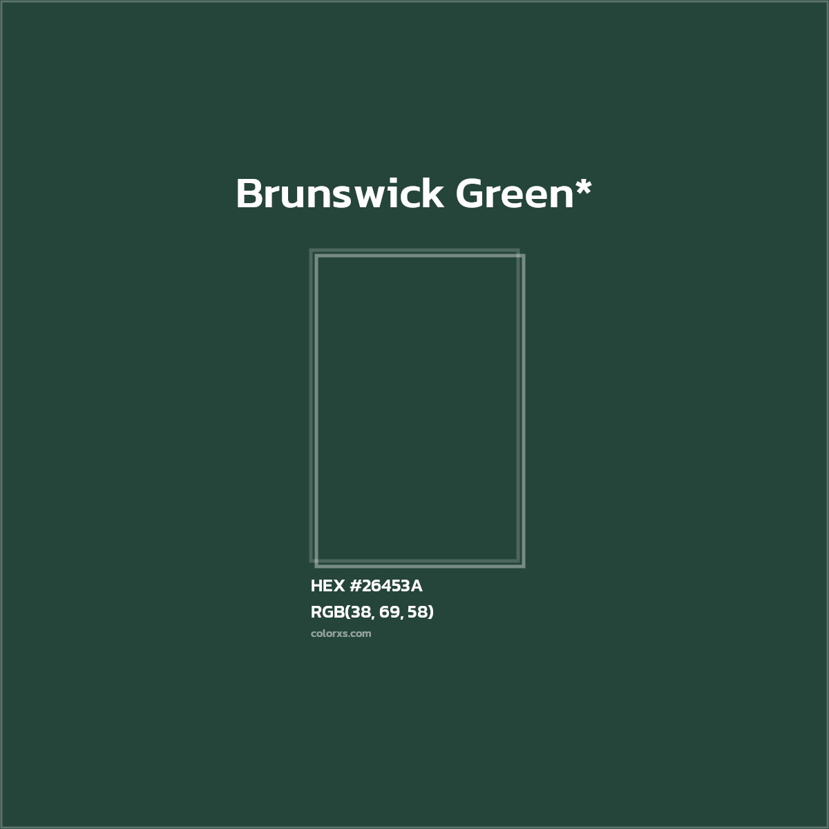 HEX #26453A Color Name, Color Code, Palettes, Similar Paints, Images