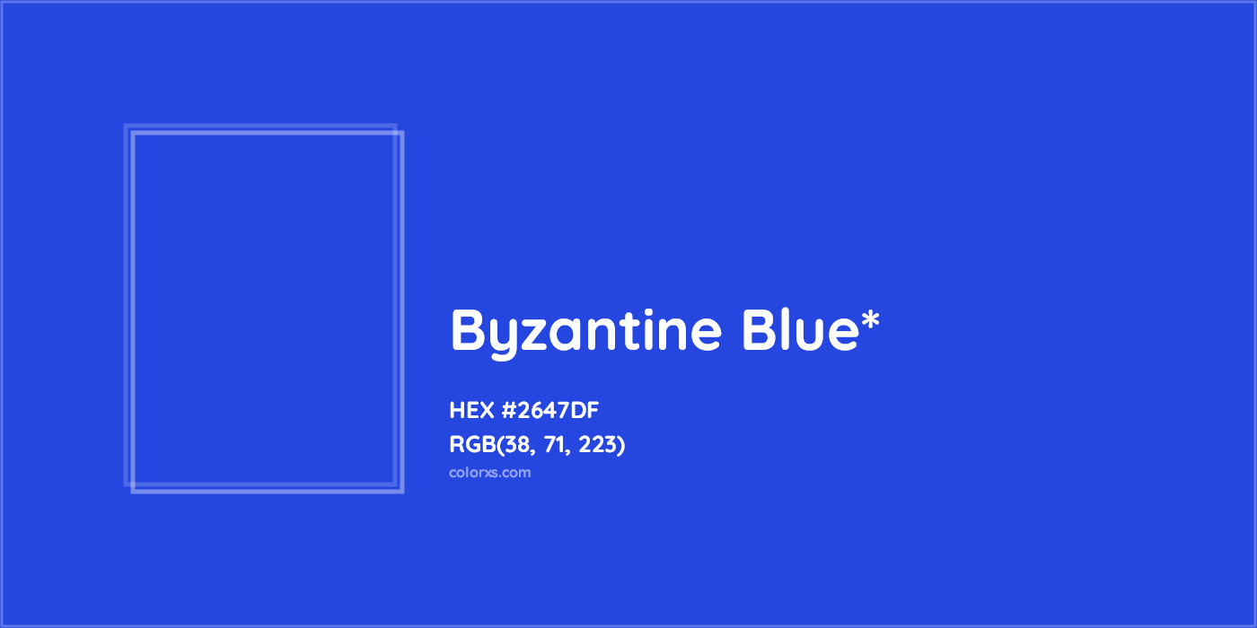 HEX #2647DF Color Name, Color Code, Palettes, Similar Paints, Images