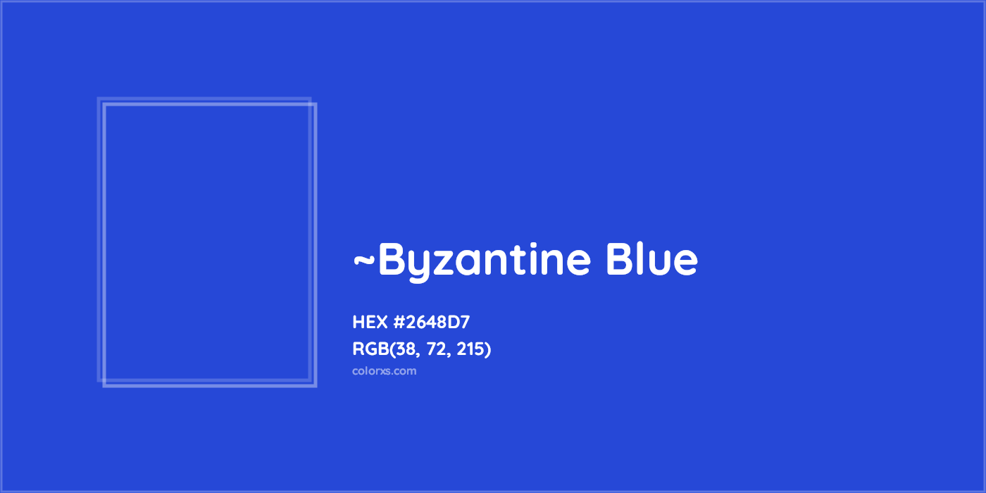 HEX #2648D7 Color Name, Color Code, Palettes, Similar Paints, Images