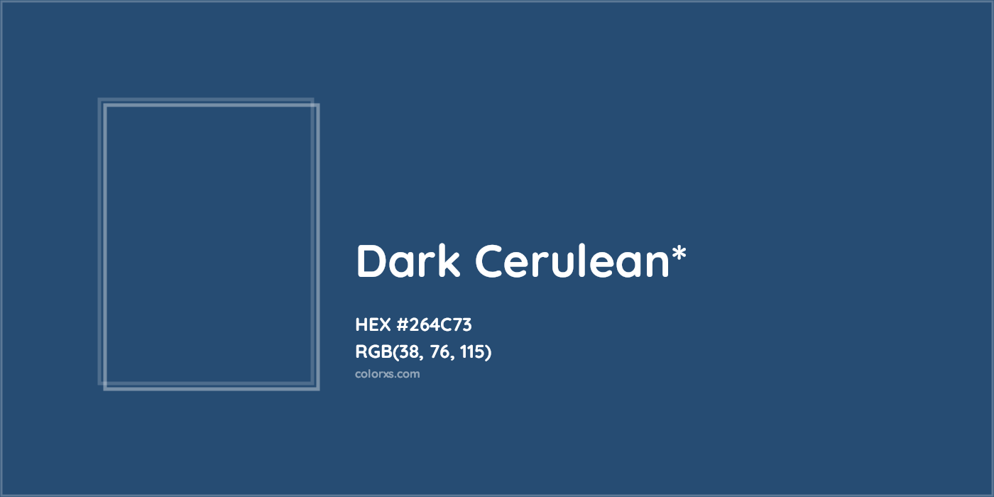 HEX #264C73 Color Name, Color Code, Palettes, Similar Paints, Images