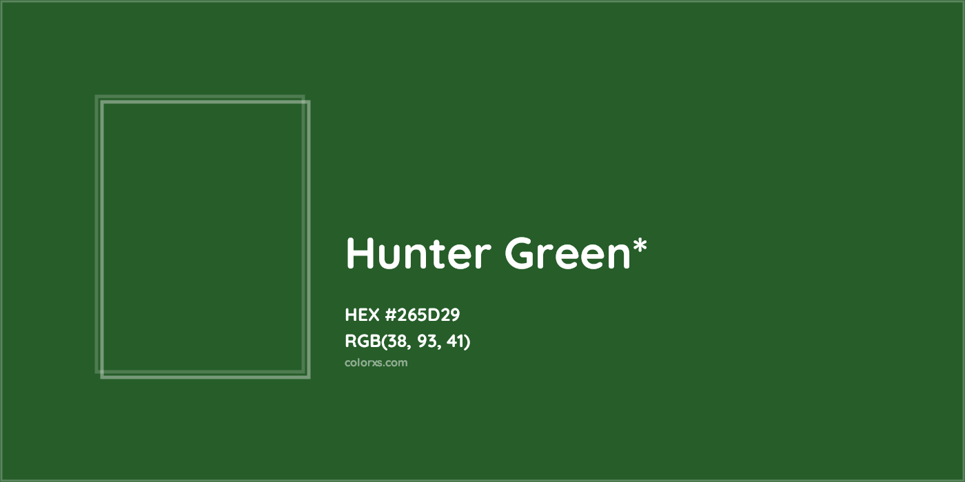 HEX #265D29 Color Name, Color Code, Palettes, Similar Paints, Images