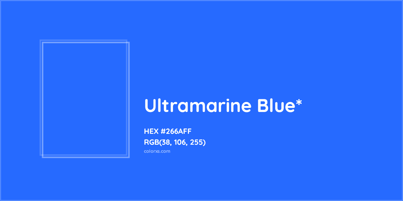 HEX #266AFF Color Name, Color Code, Palettes, Similar Paints, Images