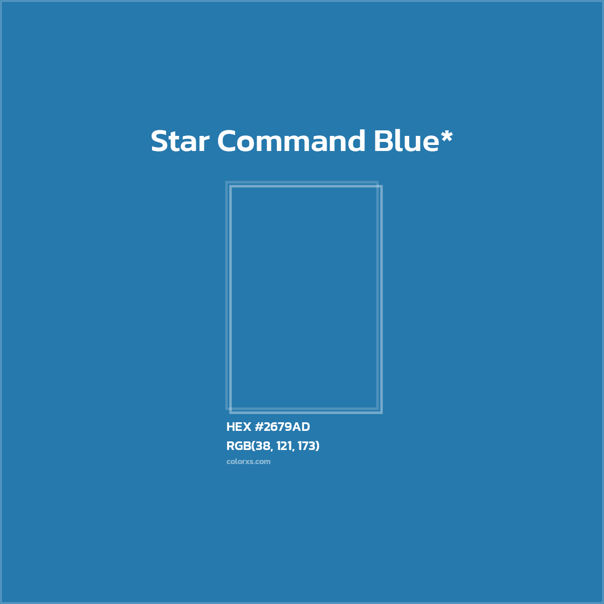 HEX #2679AD Color Name, Color Code, Palettes, Similar Paints, Images