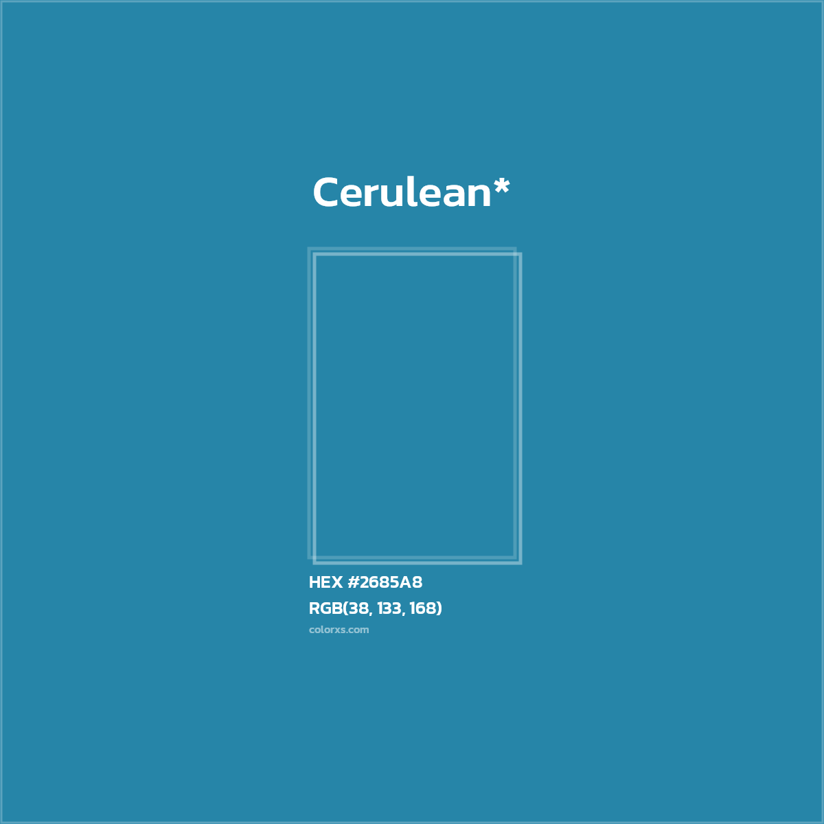 HEX #2685A8 Color Name, Color Code, Palettes, Similar Paints, Images