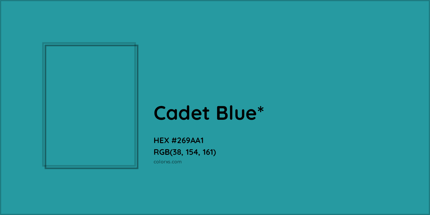 HEX #269AA1 Color Name, Color Code, Palettes, Similar Paints, Images