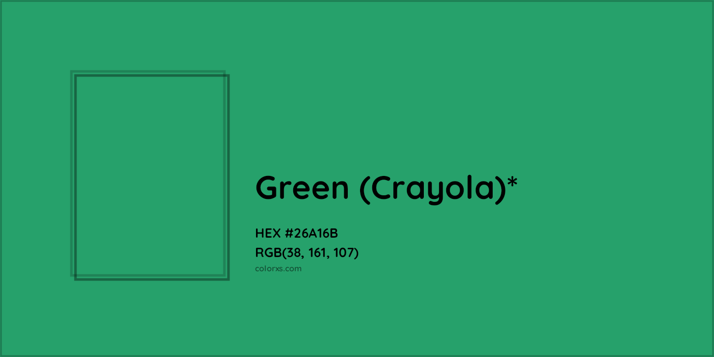 HEX #26A16B Color Name, Color Code, Palettes, Similar Paints, Images