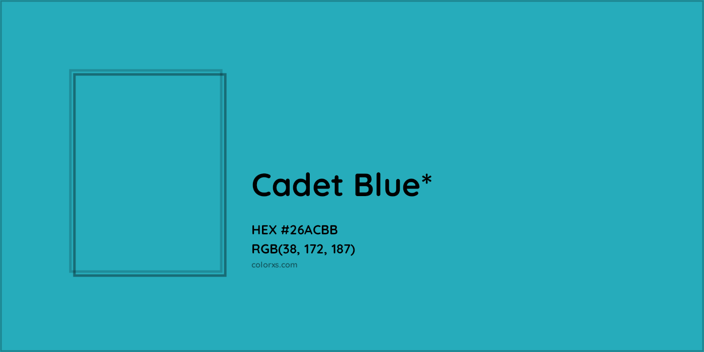 HEX #26ACBB Color Name, Color Code, Palettes, Similar Paints, Images