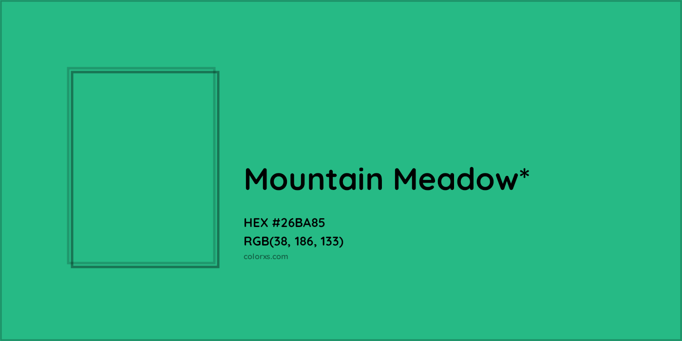 HEX #26BA85 Color Name, Color Code, Palettes, Similar Paints, Images