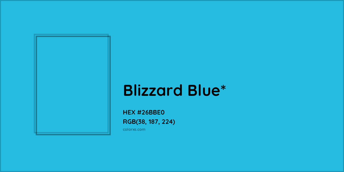 HEX #26BBE0 Color Name, Color Code, Palettes, Similar Paints, Images