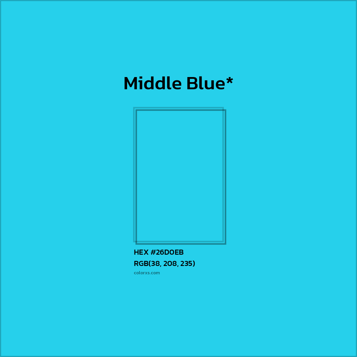 HEX #26D0EB Color Name, Color Code, Palettes, Similar Paints, Images