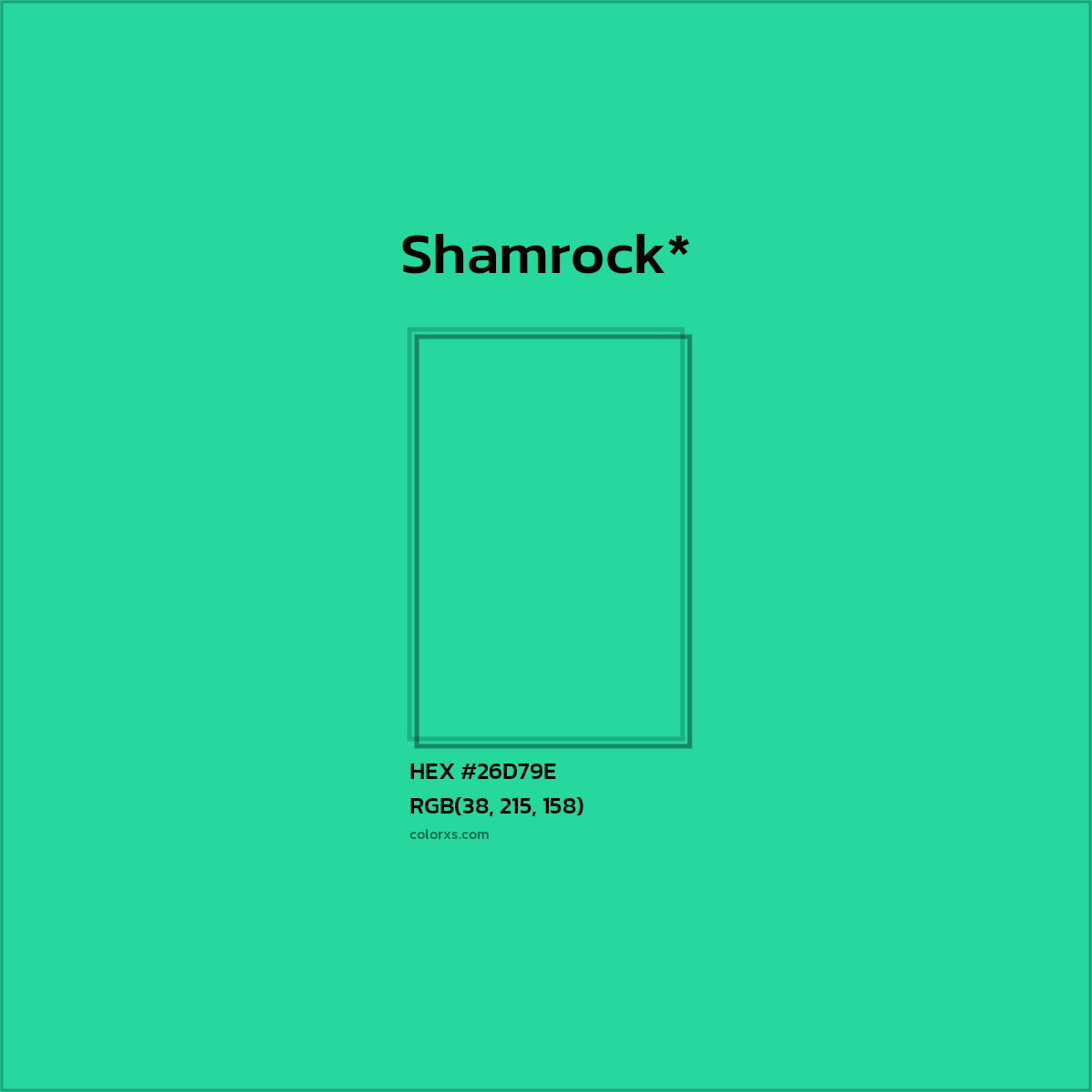 HEX #26D79E Color Name, Color Code, Palettes, Similar Paints, Images